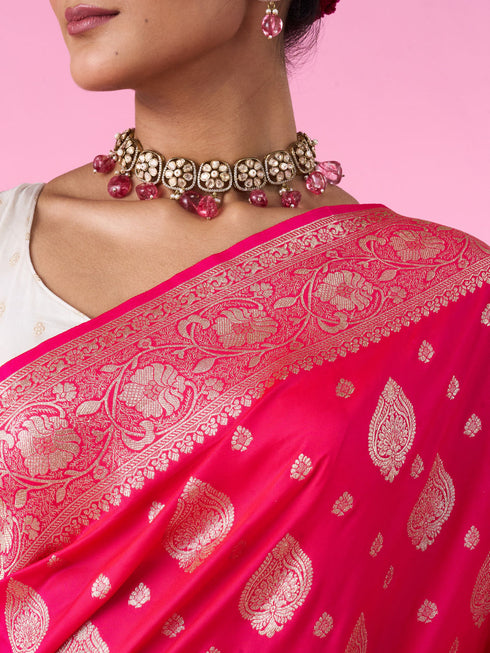 Mohey Pink Elegance Saree