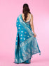 Mohey Radiant Blue Silk Saree