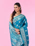 Mohey Radiant Blue Silk Saree
