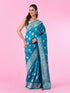 Mohey Radiant Blue Silk Saree