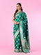 Mohey Radiant Rama Green Saree