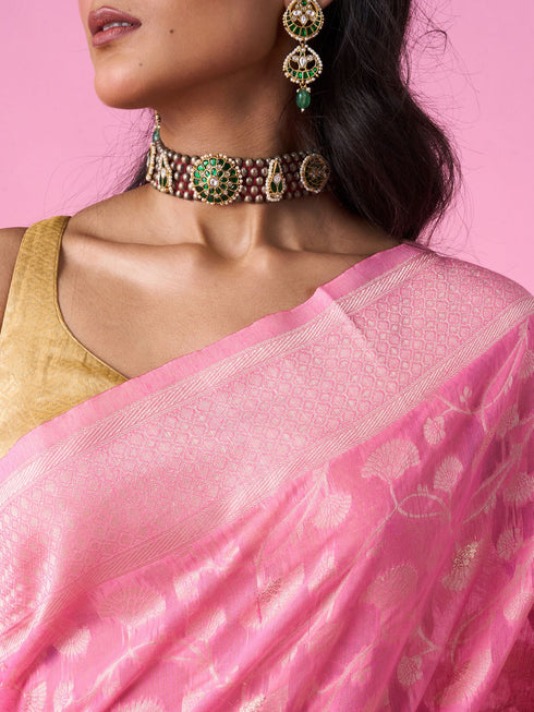 Mohey Pink Radiance Saree