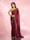 Mohey Exquisite Wine Organza Saree