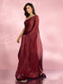 Mohey Exquisite Wine Organza Saree