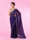 Mohey Dazzling Purple Organza Saree