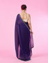 Mohey Dazzling Purple Organza Saree