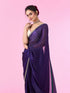 Mohey Dazzling Purple Organza Saree
