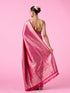 Mohey Dazzling Festive Pink Banarasi Saree