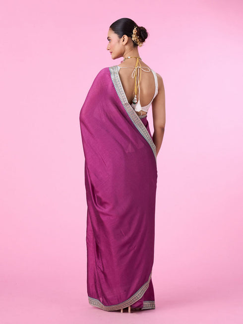 Mohey Purple Elegance Saree