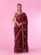 Mohey Enchanting Wine Saree
