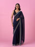 Mohey Indigo Organza Elegance Saree