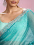 Mohey Elegant Sea Green Saree