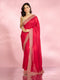 Mohey Opulent Rani Pink Chinon Saree