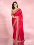 Mohey Opulent Rani Pink Chinon Saree