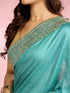 Mohey Glistening Light Blue Saree