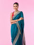 Mohey Emerald Elegance Chinon Saree