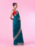 Mohey Emerald Elegance Chinon Saree