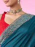 Mohey Emerald Elegance Chinon Saree