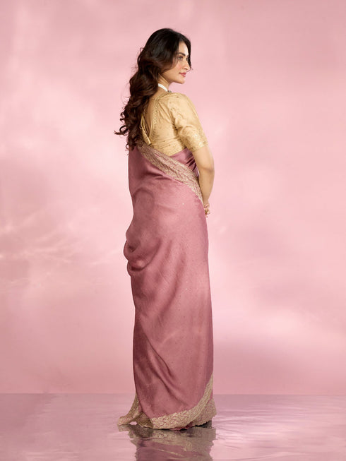 Mohey Dusty Pink Festive Saree
