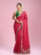Mohey Ravishing Pink Chinon Saree