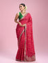 Mohey Ravishing Pink Chinon Saree
