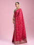 Mohey Ravishing Pink Chinon Saree