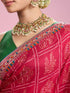 Mohey Ravishing Pink Chinon Saree