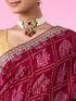 Mohey Wine Exuberance Chiffon Saree
