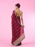 Mohey Wine Exuberance Chiffon Saree