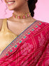 Mohey Radiant Rani Pink Chinon Saree