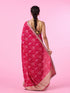 Mohey Radiant Rani Pink Chinon Saree