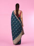 Mohey Radiant Blue Chinon Saree