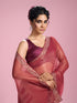 Mohey Purple Organza Elegance Saree