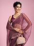 Mohey Pink Gajree Organza Saree