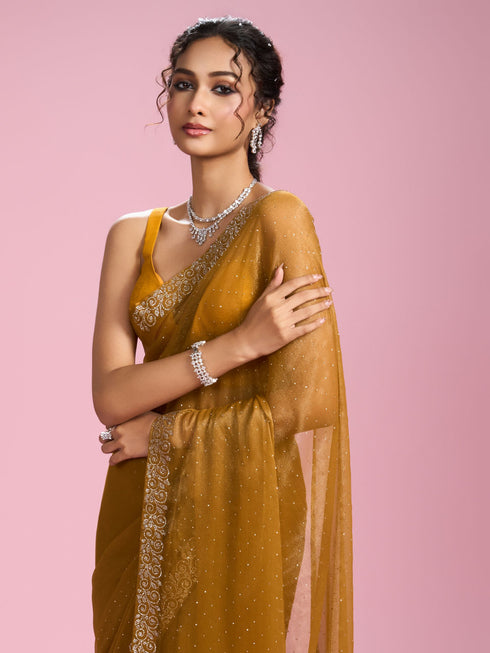 Mohey Sunny Elegance Organza Saree