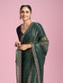 Mohey Elegant Sea Green Organza Saree