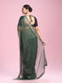 Mohey Elegant Sea Green Organza Saree