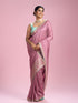 Mohey Ethereal Purple Chinon Saree