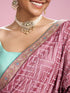 Mohey Ethereal Purple Chinon Saree