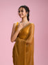 Mohey Mustard Yellow Organza Saree