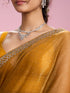 Mohey Mustard Yellow Organza Saree