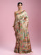 Mohey Elegant Cream Splendour Saree