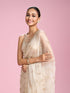 Mohey Ornate Cream Organza Saree