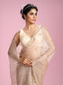 Mohey Fawn Organza Elegance Saree