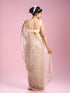 Mohey Fawn Organza Elegance Saree