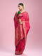 Mohey Elegant Pink Saree Ensemble