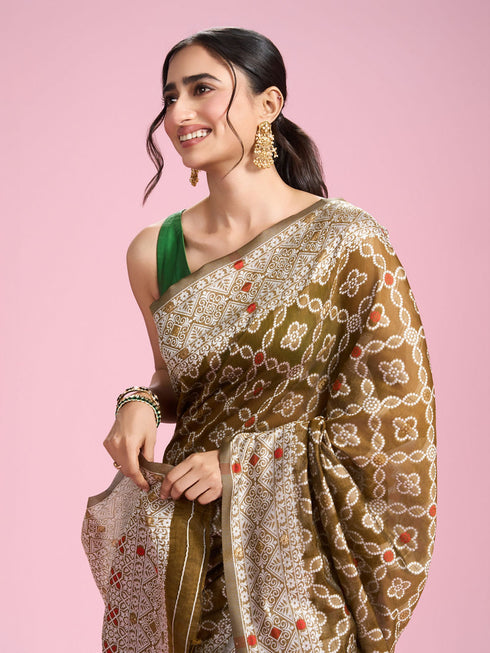 Mohey Emerald Elegance Saree