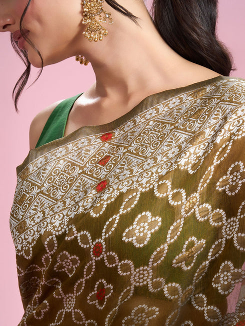 Mohey Emerald Elegance Saree