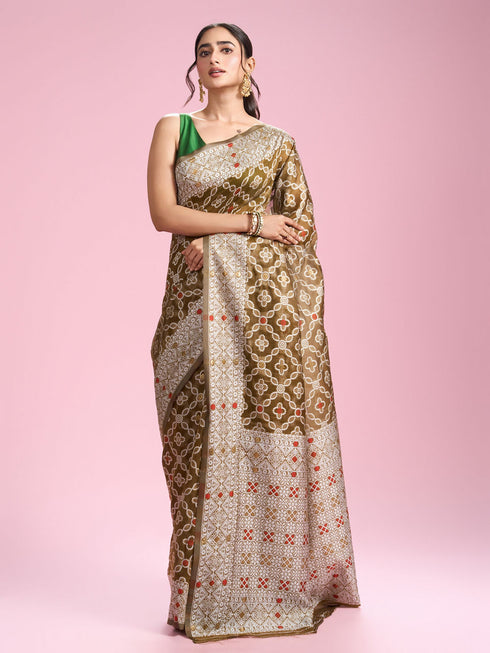 Mohey Emerald Elegance Saree