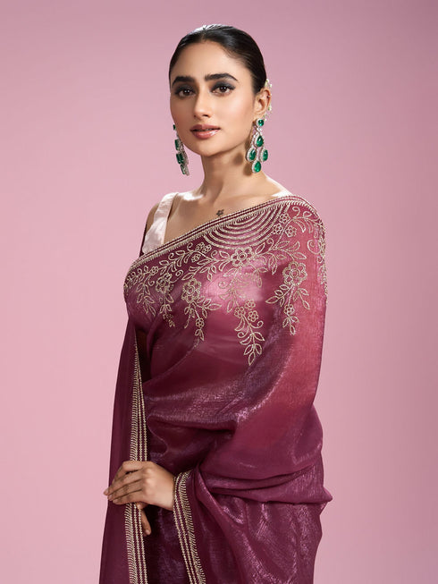 Mohey Boldly Chic Purple Saree